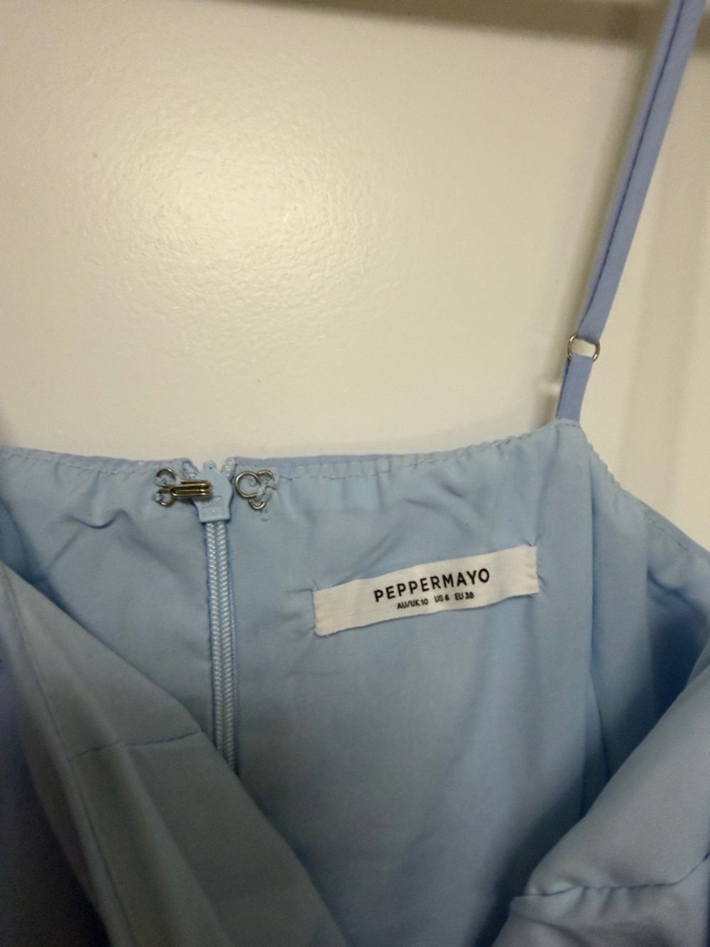 Pepper Mayo Yvette Corset Midi  Blue Spaghetti- Dress - Picture 4 of 4